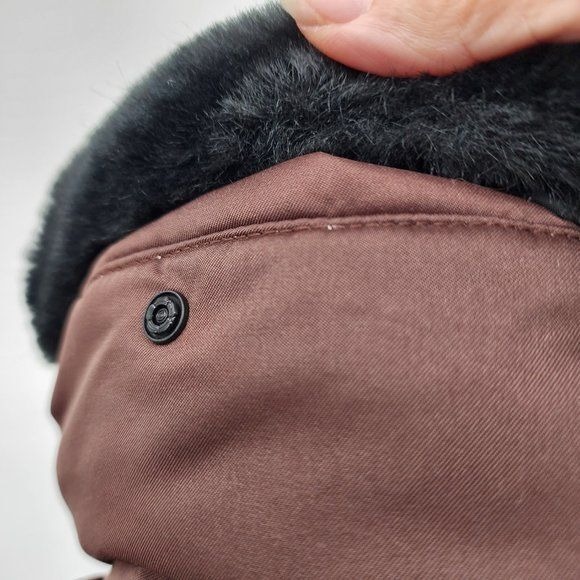 Spyder Womens Brown Insulated Ski Jacket with Faux Fur Collar Size 10 EUC - Picture 10 of 15